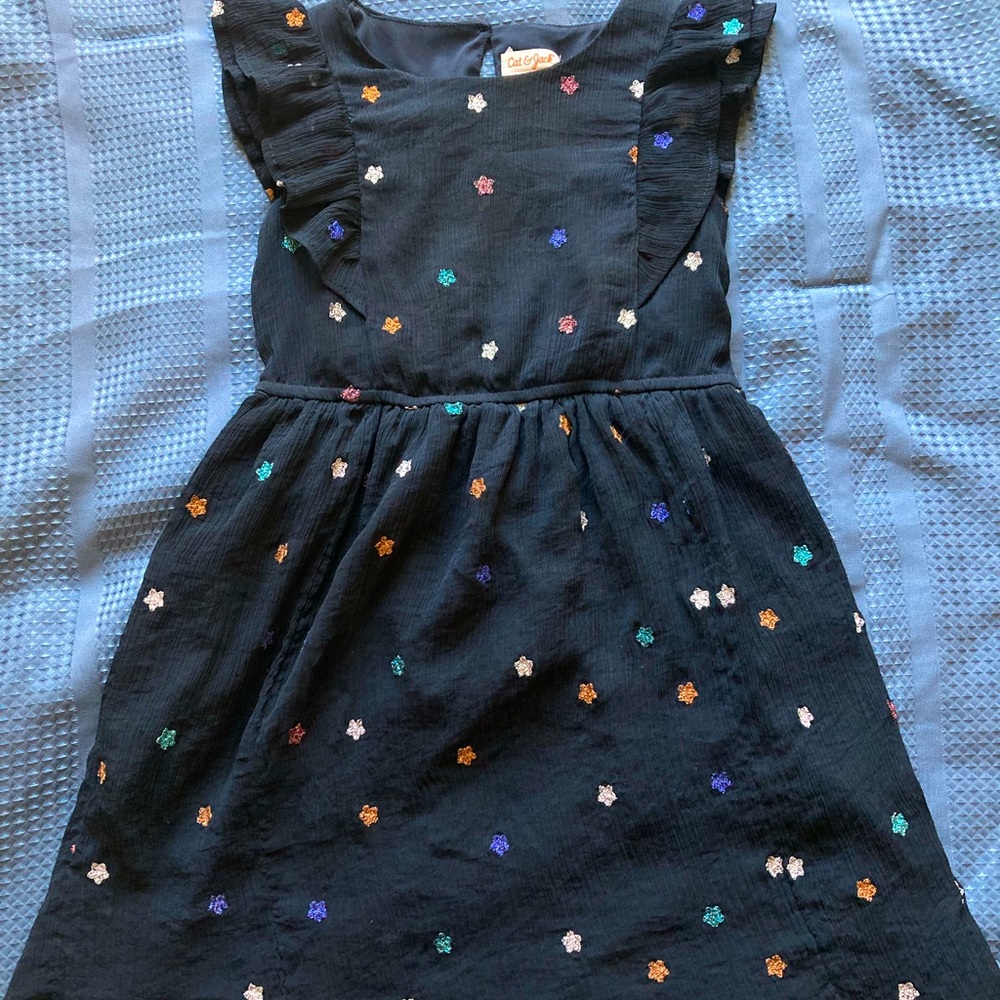 Girls Cat n Jack dress w/ embroidered stars size 6
